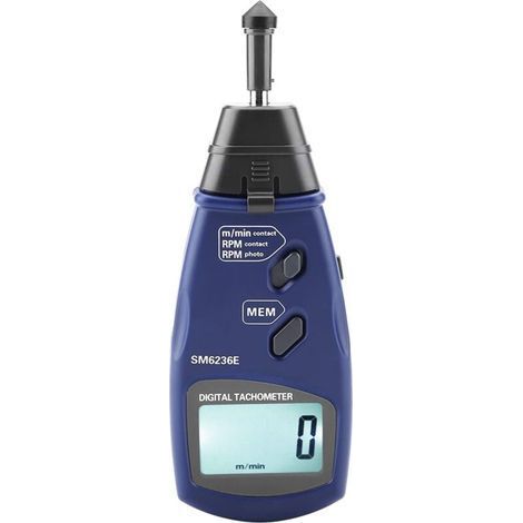 Tachymètre numérique, tachymètre professionnel sans contact avec contact laser avec précision de 2,5 à 99 999 tr/min, 5 chiffres 18 mm LCD numérique Tachymètre testeur de rotation Kit de tachymètre (1/5)