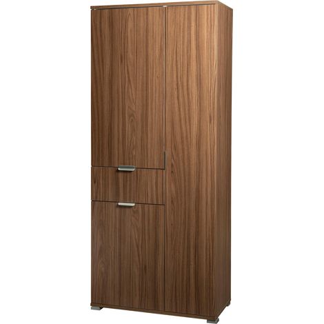 Armadio a 3 ante con cassetto centrale in nobilitato bilaminato Linea Classic - Brown (1/4)