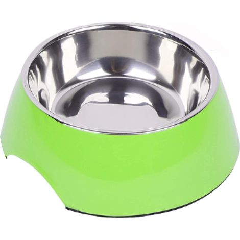 Gamelle, Pour chiens et chats, Gamelle pour chat en acier inoxydable, 200ML - vert (1/5)