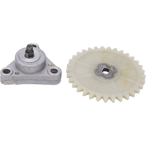 Motorcycle Oil Pump Assembly, Silver Anti-deformation Wear-resistant Oil Pump Assembly with Metal Alloy Pinion for Motorcycle. (1/4)