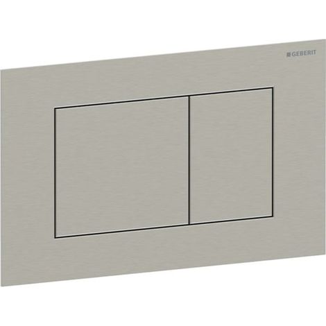 Geberit Sigma40 Betätigungsplatte, eckig, 2-Mengen-Spülung: Platte, Taste: nickel / gebürstet, easy-to-clean-beschichtet (1/5)