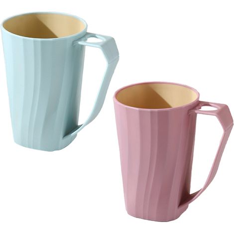 Gobelet De Bain - Tasse À Rincer En Pp Avec Poignée - Pour Salle De Bain Et Voyage - Lot De 2 Pièces (1/5)