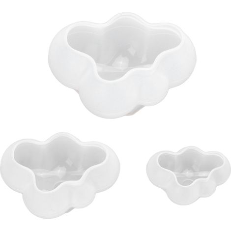 3 Moules en silicone forme nuage anti-déformation, démoulage facile, pour résine époxy, gâteaux et chocolats DIY (1/5)