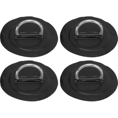 Kit de réparation 4 pièces pour kayak gonflable avec anneaux et cordon élastique résistant à l'eau (Noir) (1/5)