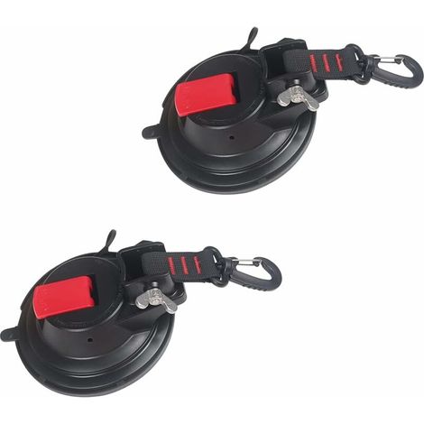 2 x heavy duty suction cups - large suction cup with 360° swivel hook, for motorhome side awning (1/5)