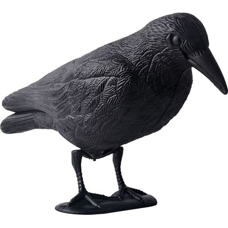 Vogelscheuche in Form einer Krähe, 13 x 48 x 20 cm, schwarze Kunststoffkrähe – Vogelscheuche und Vogelabwehr (1/5)
