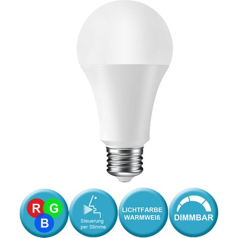 V-TAC Smart Home VT-5010 lampadina E27 WiFi 9W A60 dimmable RGB + bianco caldo 3000K gestione smartphone - sku 7450 (1/5)
