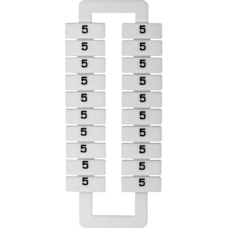 Markierung für Steckverbinder (Euro) 2,5-70 mm² /5/ weiß 43192 /1 Blister = 20 Stück/