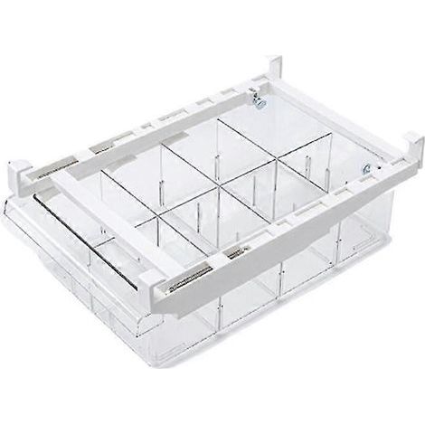 Organisateur de tiroir de réfrigérateur à plusieurs compartiments, options 1/4/8, plastique PP, boîte de rangement anti-odeurs et gain de place (1/5)