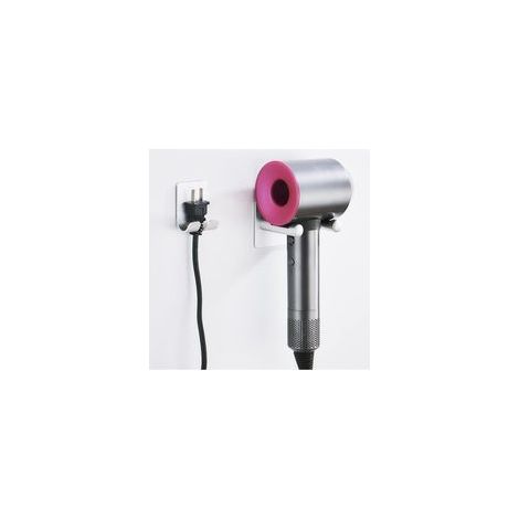 Porte Seche Cheveux, Support Sèche-Cheveux Mural Adhesif,Porte Seche Cheveux sans Percage pour Dyson, Accroche Rangement Seche Cheveux pour Salle de Bain argent (1/5)