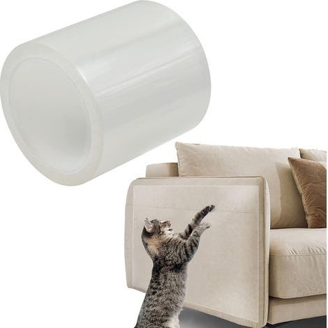 Ruban anti-griffures pour chats, protecteur anti-griffures, film adhésif, ruban anti-griffures transparent - avec support adhésif transparent pour portes, meubles et murs (20 x 300 cm) (1/4)