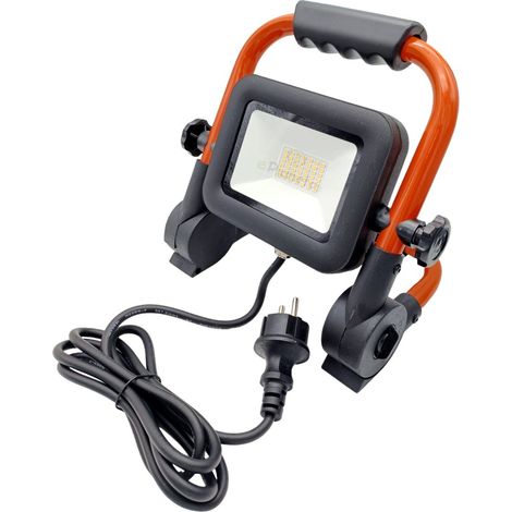 Faro proiettore portatile led 30W per lavoro cantiere da appoggio impermeabile IP65 con cavo spina (1/4)