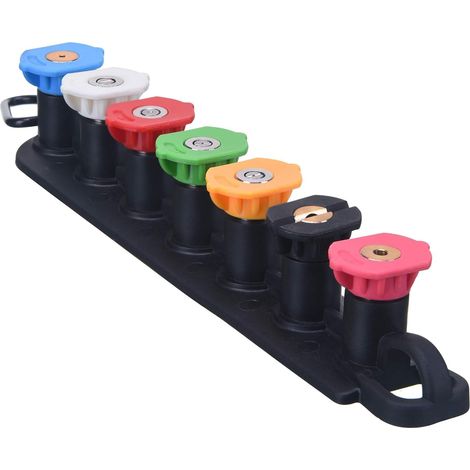 Ensemble D'embouts Pour Nettoyeur Haute Pression avec Porte-buse, 7 Embouts de Buse, Connexion Rapide 1/4", 4000 PSI (1/4)