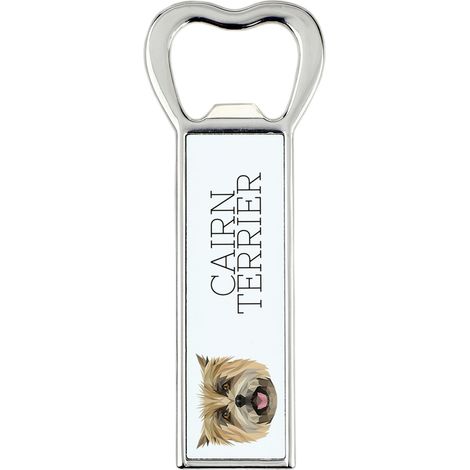 Apribottiglie con foto e dedica per la birra Art-Dog, con il nome del Cairn Terrier. (1/5)