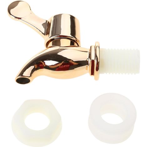 Robinet doré élégant pour fût de vin – Conception étanche – Finition or (ou or rose) – Idéal pour le brassage amateur (1/5)