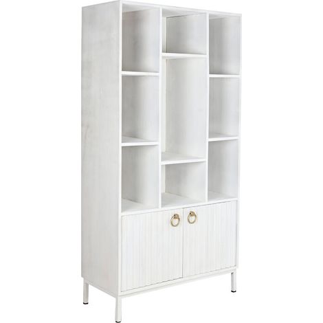 Étagère Mangue Métal 90X40X180 Blanc (1/5)
