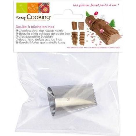 Douille pâtisserie inox - Bûche