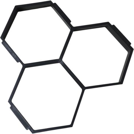 Walk Moule Pavé Béton Réutilisable Forme Pierre pour Chemin Outil Décoratif de Jardinage Matériau PP Léger et Solide Création DIY Nettoyage, Hexagone (1/5)