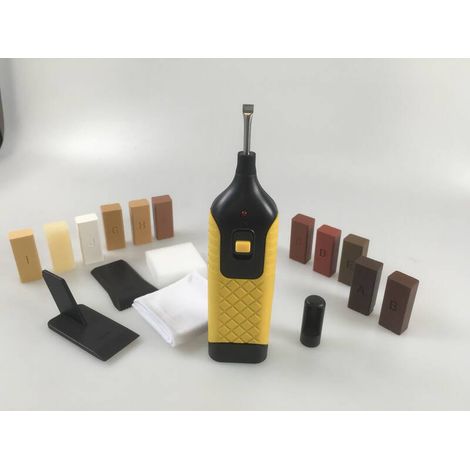 Reparatur-Set für Laminat und Parkett mit 11 Farben Hartwachsstangen (1/4)