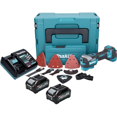 Makita TM 001 GM203 Akku Multifunktionswerkzeug 40 V max. Starlock Max Brushless + 2x Akku 4,0 Ah + 37 tlg. Zubehörset + Ladegerät + Makpac (1/5)