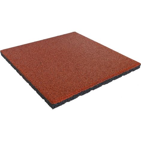 Baldosa de caucho de 30 mm - 50 x 50 cm - Negra - 3 piezas - 0,75 m² (1/2)