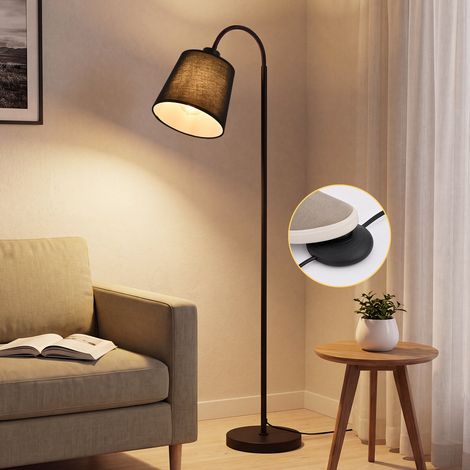 ZMH Lampe sur Pied Salon Luminaire d'Appoint Chambre 160CM Abat-jour Orientable 360° Interrupteur Pédale E27 Lampe Lecture Tissu Contemporain pour Chambre Enfant Chambre