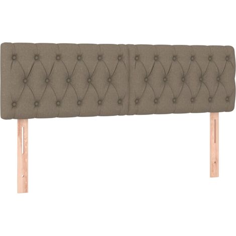 Maison Exclusive - Cabeceros tela gris taupe 160x7x78/88 cm (1/5)