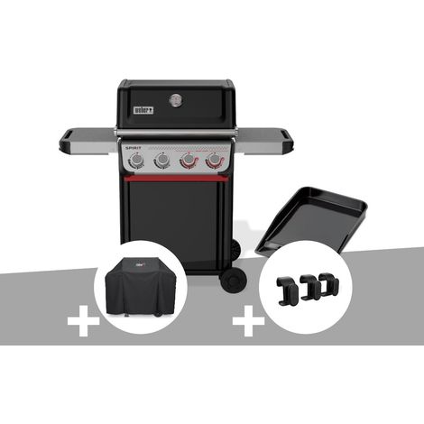 Barbecue à gaz Spirit E-425 mix plancha émaillée + Housse + Crochets pour accessoires - Weber (1/5)