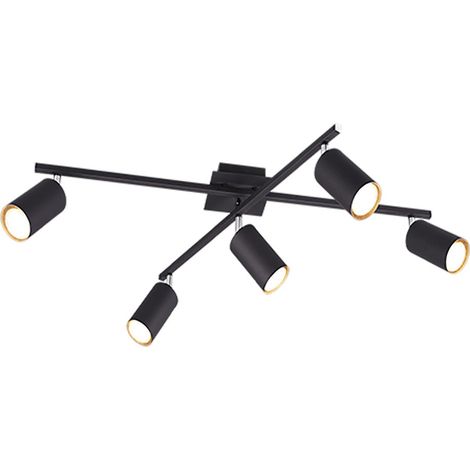 Plafón 5 Spot Orientable Focos Marley Black Trio Lighting (1/4)