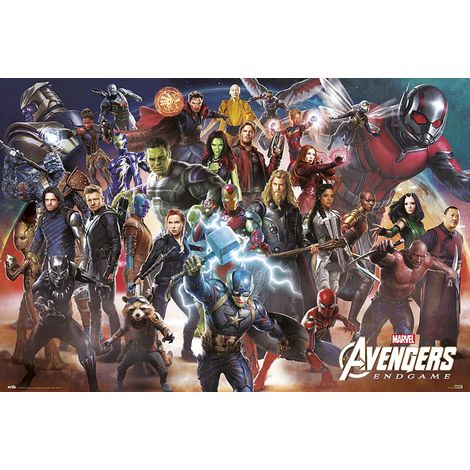 Poster marvel the avengers: endgame line up (1/4)