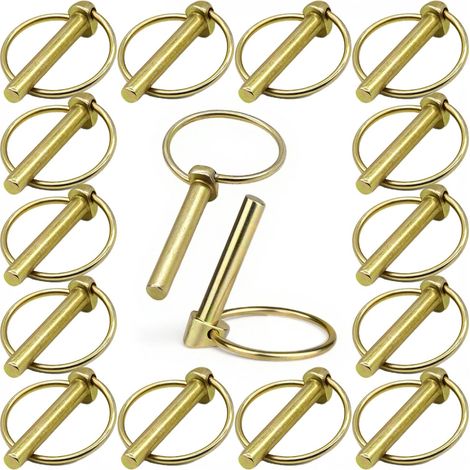 Lot 16 Goupille de Verrouillage Zinguées 6 mm avec Anneaux Pour Tracteurs Zinguées Matériau,Goupille Agricole,Résistante,Pour Camions, Tondeuses À Gazon, Fiable Fixe Pour Équipements Mécaniques (1/5)