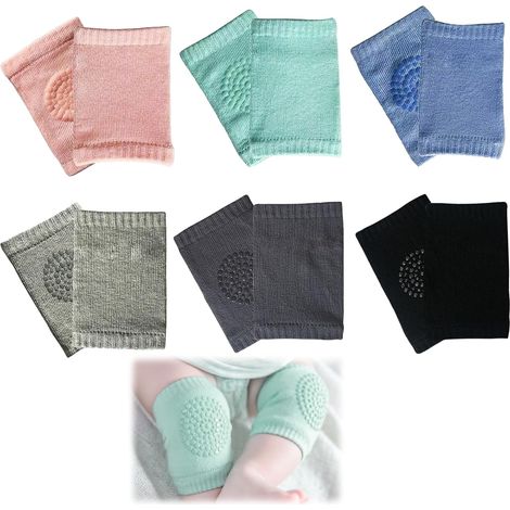 6 Paires Genouillère Bébé Protege Genoux Bebe Protection Douce pour Rampants Convient aux Garçons et Aux Filles (1/5)