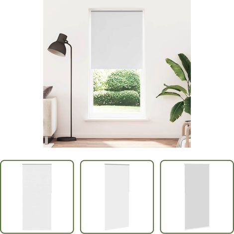 vidaXL Lichtdurchlässigkeit - Verdunkelungsrollo 124,4 x 230 cm, Stoffbreite 120 cm, Weiß (1/5)
