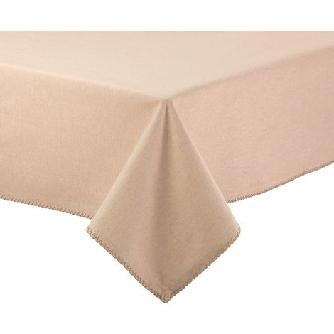 VIVARAISE - Nappe domestique Delia en coton recyclé naturel - 170 x 250 cm (1/4)