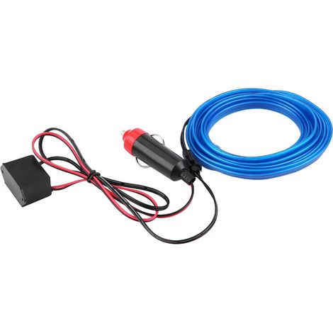 Bandeau lumineux LED néon bleu froid 12V pour tableau de bord voiture, éclairage d'ambiance intérieur (1/5)