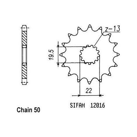 Pignon Suzuki - 530 - 15 Dents - Similaire JTF435 - Made in Germany