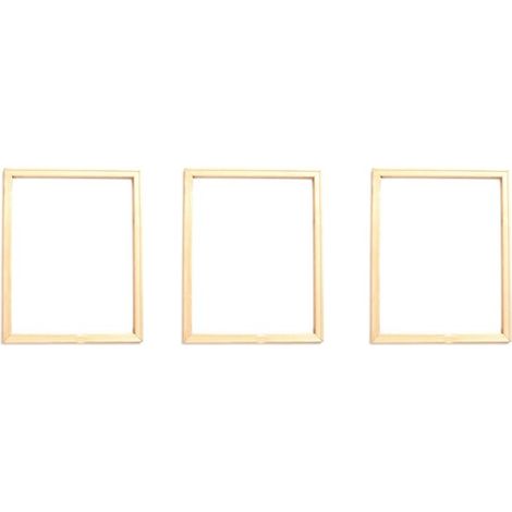 Cadre photo en bois 3x 40x50 cm, idéal pour la décoration intérieure, la peinture et les peintures numériques