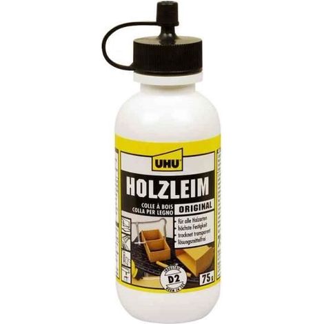 Colle à bois - UHU - Original D2 - 75g - Sans solvant - Forte adhérence