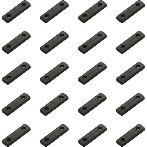 Set di 20 piedini in plastica nera per mobili – Piedini a vite per mobili 50 x 14 x 5 mm – Protezioni per pavimenti per sedie e tavoli (1/2)