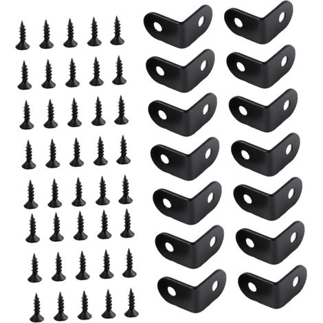 Eckwinkel 16x30x2 mm l 90 Schwarz 20 Stück M4x16 Schrauben
