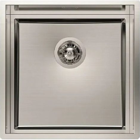 Foster 1254850 Quadra Evo Sottotop Lavello Incasso Acciaio Inox Spazzolato 47x47 colore Acciaio Inox