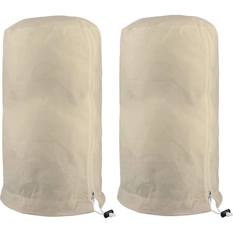 GROOFOO Voile D'hivernage Plante,Voile Hivernage Olivier,Voile Dhivernage Arbre,Housse De Protection Tomate Citronnier,Housse Hivernage pour Plantes Sac Vegetaux Jardin Tissu Non Tissé (60×80cm,Beige) (1/5)