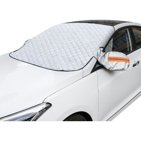 Film de protection magnétique extra épais pour pare-brise de voiture, anti-neige, glace, soleil, poussière, anti-UV, imperméable, parfait pour les voitures, SUV, toute l'année, été (150 x 105 cm)