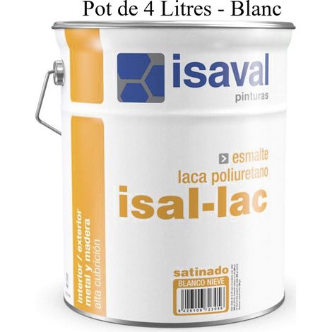 Peinture Boiserie / Métal - ISAVAL - Isal-lac - Blanc - Laque synthétique en polyuréthane - Finition satinée