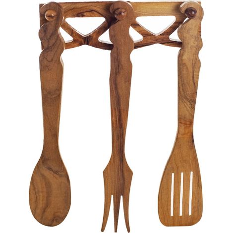 Signes Grimalt Cubierto Cocina Perchas Cubiertos Set 4U Utensilios Marrón 6x20x5cm 531 (1/2)