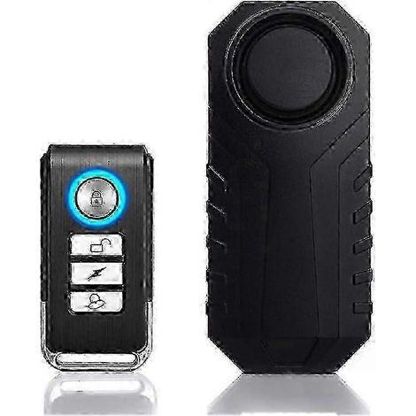 Alarma inalámbrica antirrobo para bicicletas, sensibilidad del control remoto ajustable, 113 decibelios de volumen alto, resistente al agua, para bicicletas. (1/4)