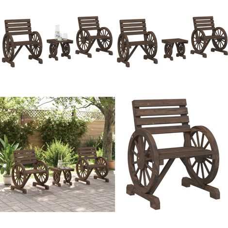 Salon de jardin 3 pcs bois de sapin massif - Salon De Jardin - Mobilier De Jardin - Chaises Longues - Table Basse - Bois De Sapin - Home & Living (1/5)
