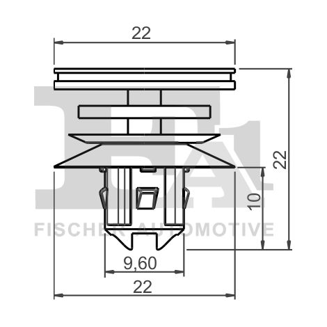 Clip, enjoliveur FA1 11-40008.10 MERCEDES-BENZ 3B0868243