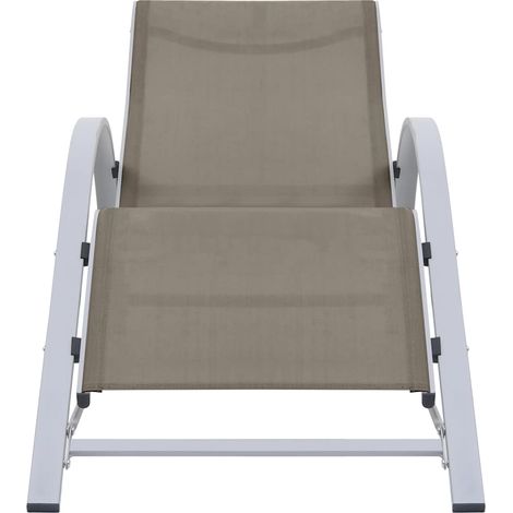 Maison Exclusive - Sonnenliege Textilene und Aluminium Taupe (1/5)