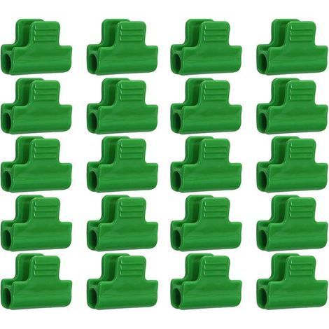 Lot de 20 Clips de Fixation pour Film de Serre, Plastique Laminé, Clips pour Abris Bannières, Cadres Et Couvertures de Rangée de 11 mm de Diamètre- (1/5)